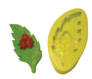 Molde Folha com Joaninha