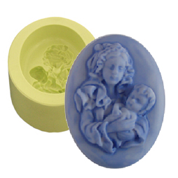 Molde Oval Mãe e Filho 