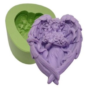 Molde Anjo Asas Coração