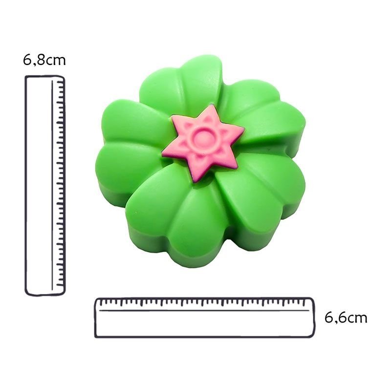 Forma de Silicone Trevo com Estrela - Imagem 2